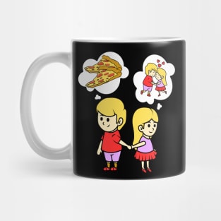 Eating Pizza For Two Relationship Couples Funny Gift Idea - Pizza Lover Mug